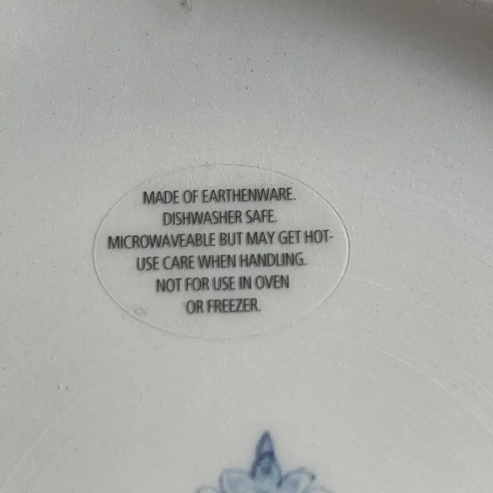 Acqua earthenware 7-1/2” appetizer plate blue and white by Sur La Table